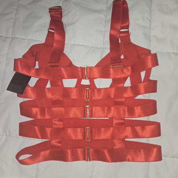 My Boo Vibrant Red Strappy Women's Bra Size S - Picture 3 of 4